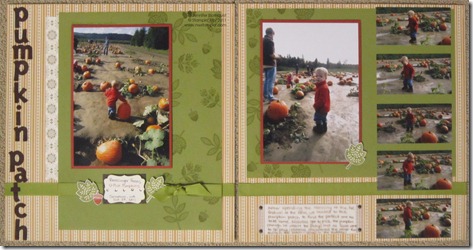 Day of Gratitude Pumpkin Patch 2011 Scrapbook 2 Page Layout