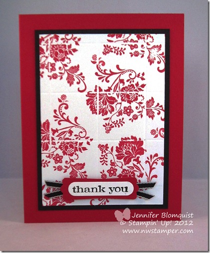faux tiled thank you card