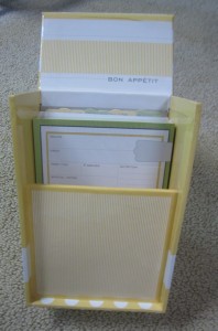 Stampin up recipe cards and box