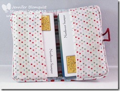stampin up fabric card holder inside