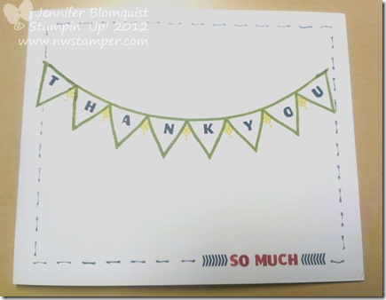 designer typeset photopolymer thank you card