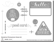 Wanderlust photopolymer stamp set