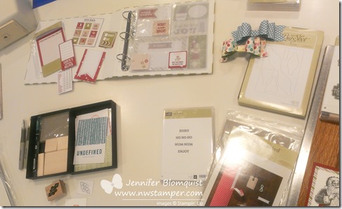 stampin up divided album and bow die display