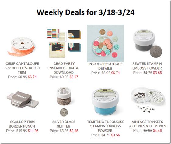 Stampin’ Up Weekly Deals & Promotions