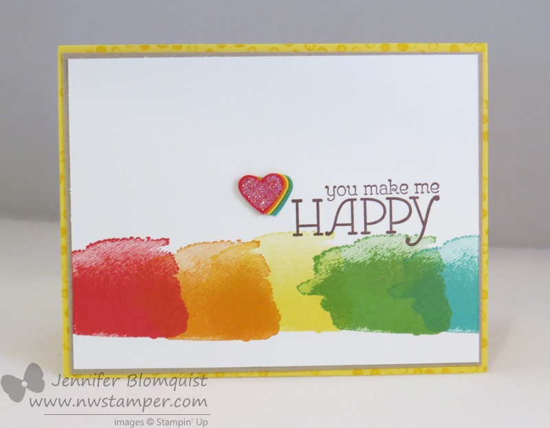 Rainbow Fun Card with Happy Watercolor