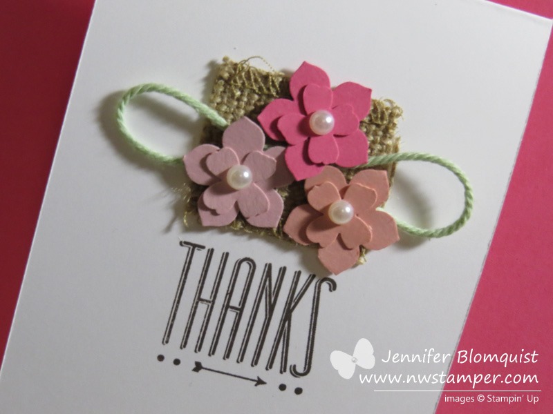 Love My Layered Flower Punches and Burlap Northwest Stamper