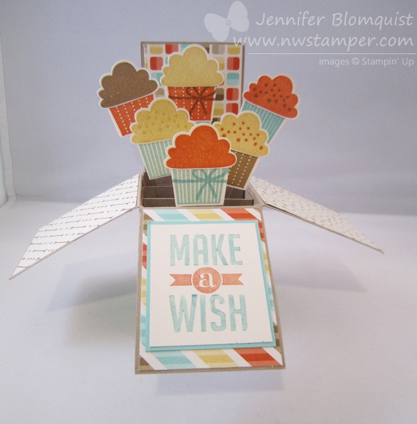 Pop Up Card in a Box featuring Create a Cupcake