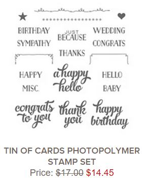 5 Days Only! Get 15% off ALL Stampin’ Up Stamps!