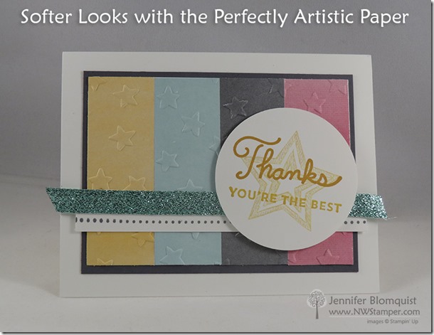 Embossing strips of Perfectly Artistic designer paper