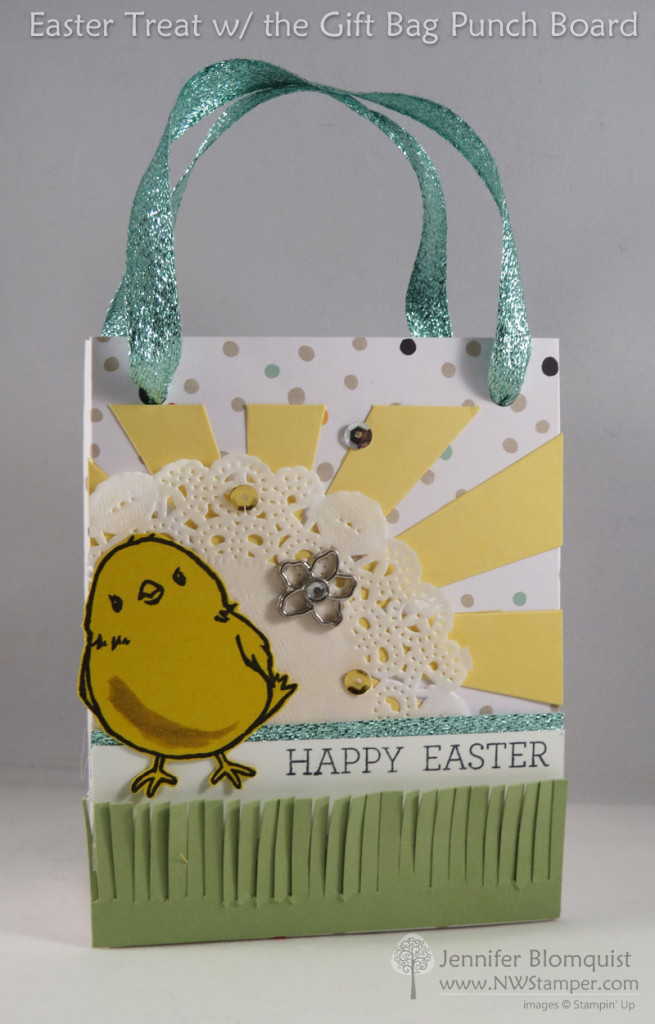 treat bag with gift bag punch board using Honeycomb Happiness