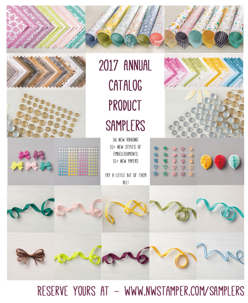 Stampin' Up 2017 Annual Catalog Product Samplers Promotional Image