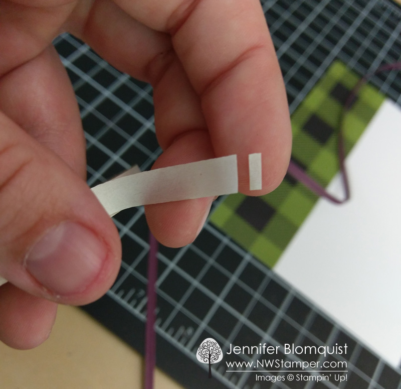 how to cut tape to use with skinny ribbon