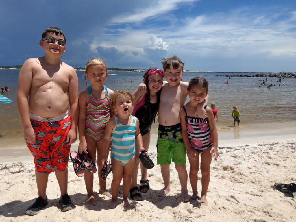 Family at the Florida beach