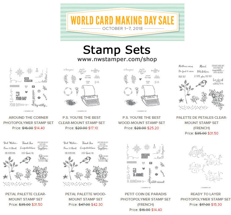Sale on Stamp Sets for World Card Making Day
