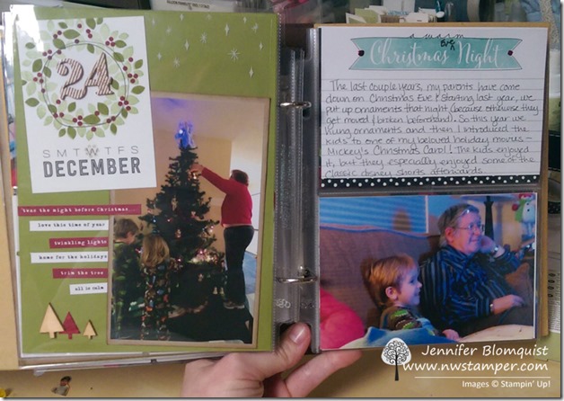 December Daily 2014 stampin up christmas scrapbook inside 2 December Daily 2014 stampin up christmas scrapbook inside 2