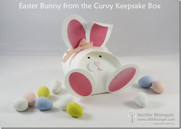 Easter Bunny Curvy Keepsake box with Perfectly Artistic Designer Paper