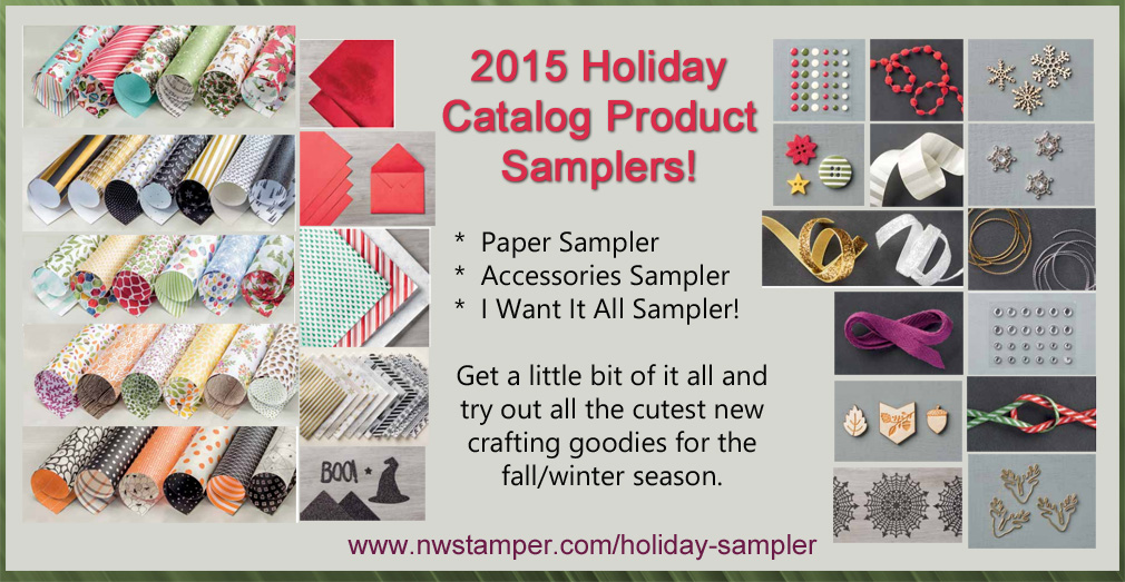 2015 Stampin' Up Holiday Catalog Product Samplers
