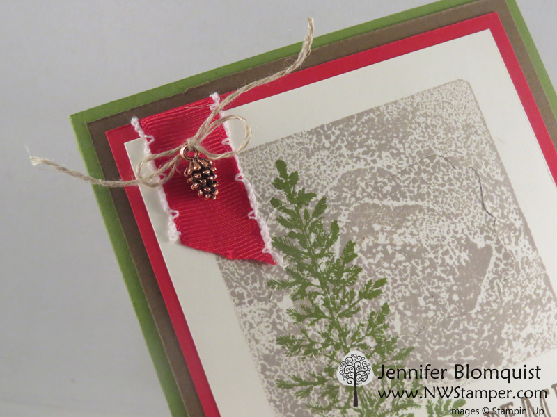 Vintage Christmas Card with Clear Block Stamping
