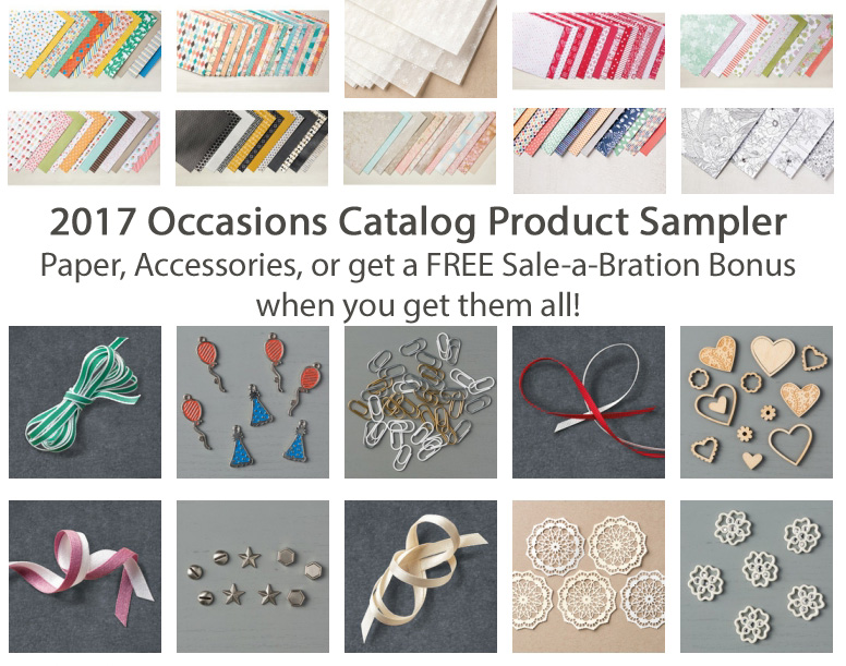 New Project Ideas and 2017 Occasions Catalog Product Samplers!